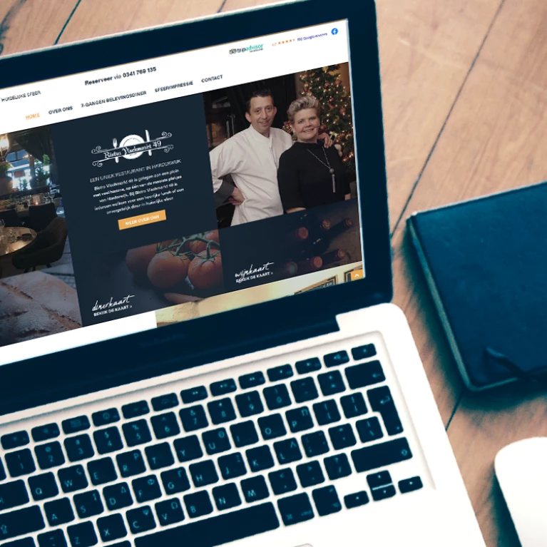 Een website voor restaurant Bistro Vischmarkt 49 
